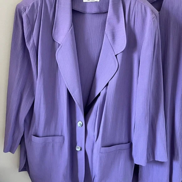 Alfred Dunner Three Piece Ensemble Purple Suit Set - Picture 2 of 5